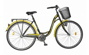 Bicicleta oras DHS Citadinne 2832 - model 2015 28''-Negru-Galben-500 mm